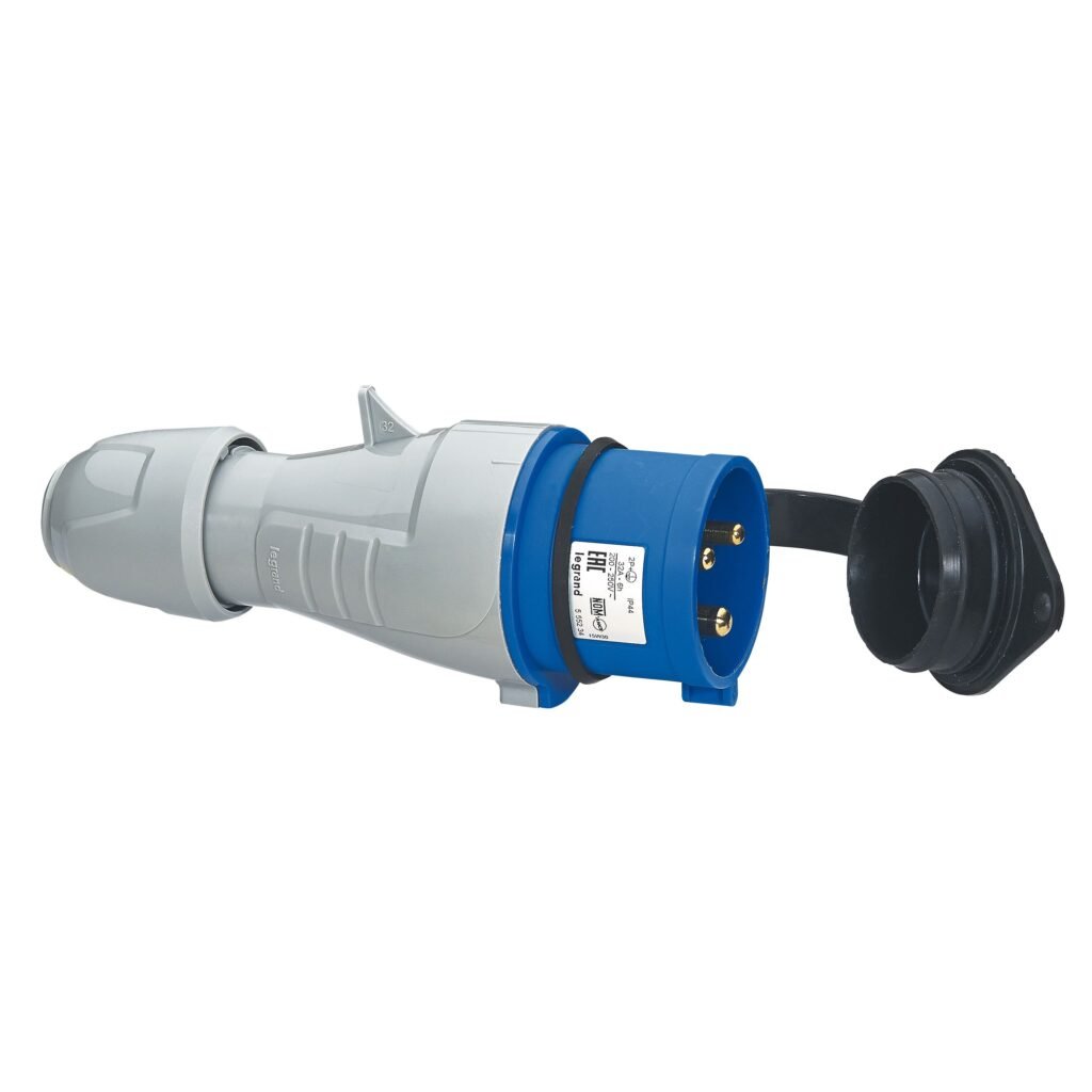 Prise industrielle P17 FICHE 32A 2P+T 230V IP44 Legrand 555234