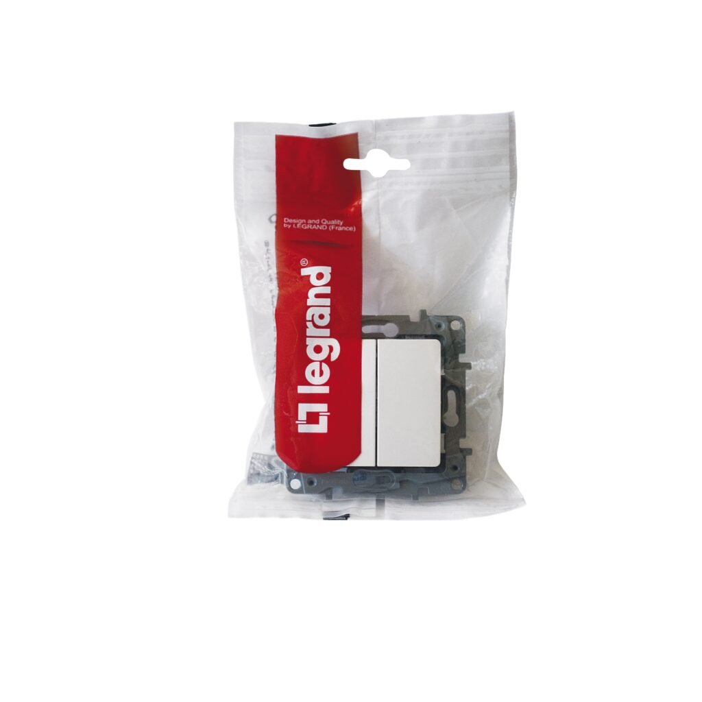 Interrupteur va-et-vient DOUBLE va-et-vient 10AX blanc GRIFFE Niloé Legrand 664502