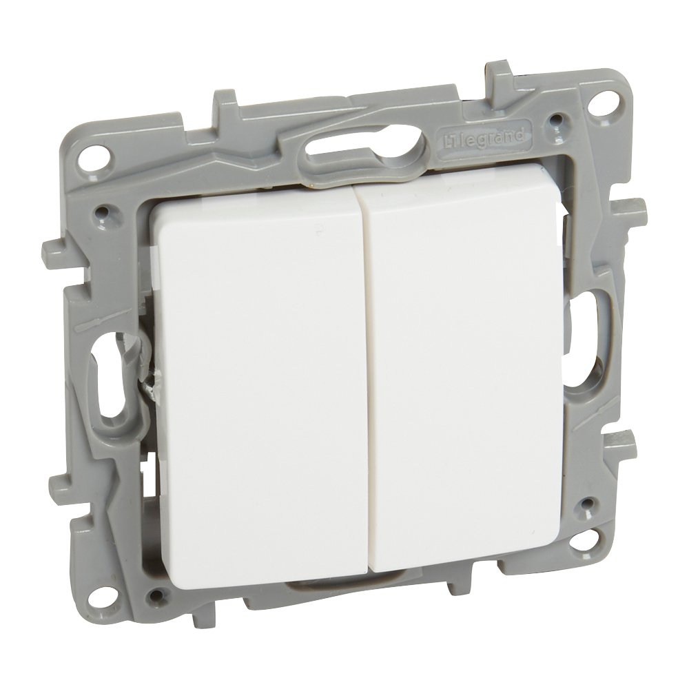 Interrupteur va-et-vient DOUBLE va-et-vient 10AX blanc Niloé Legrand 764502