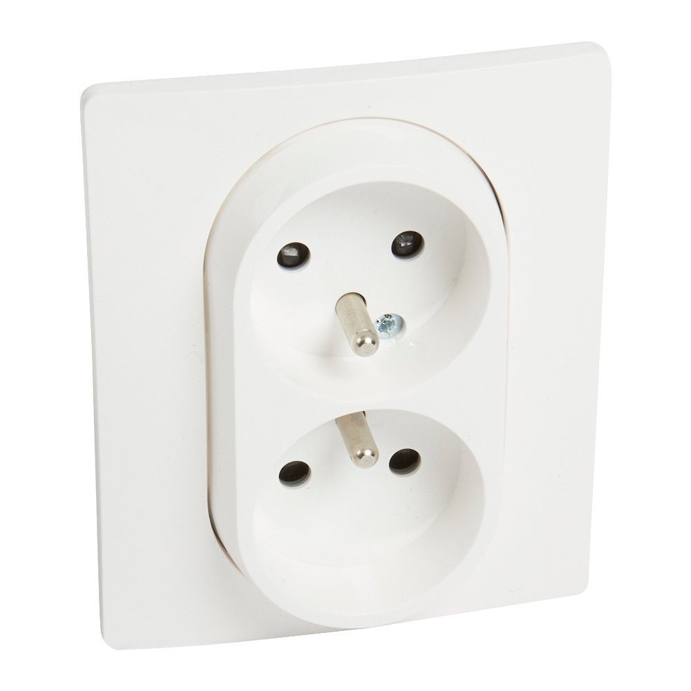 Accessoire de raccordement 2X2P+T blanc ECLIPS 1P blanc Niloé Legrand 764541