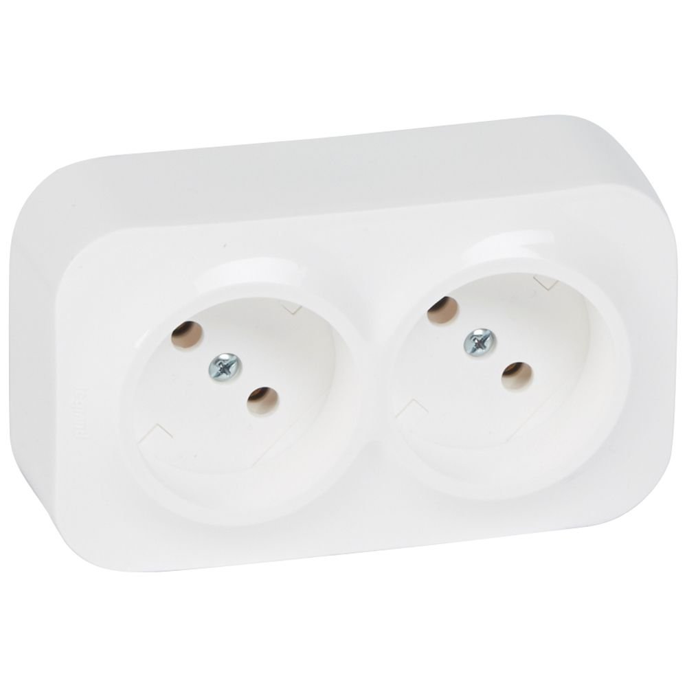 PRISE DOUBLE 2X2P 16A blanc Forix Legrand 782412