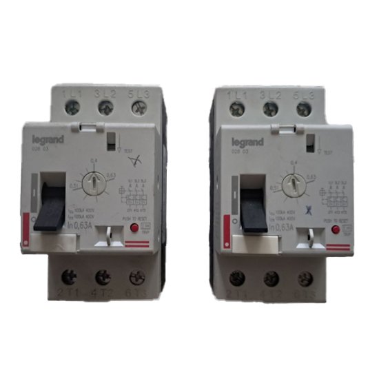 Disjoncteur Moteur Magnetothermique a Vis 2.5 Modules 3P 400V 2.5A IP20 LEXIC 002806