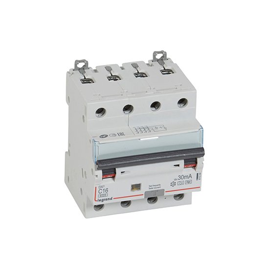 Disjoncteur Différentiel Arr/dep a Vis Type a Modulaire 4P 400V 16A 30MA 2KA DX3 008076