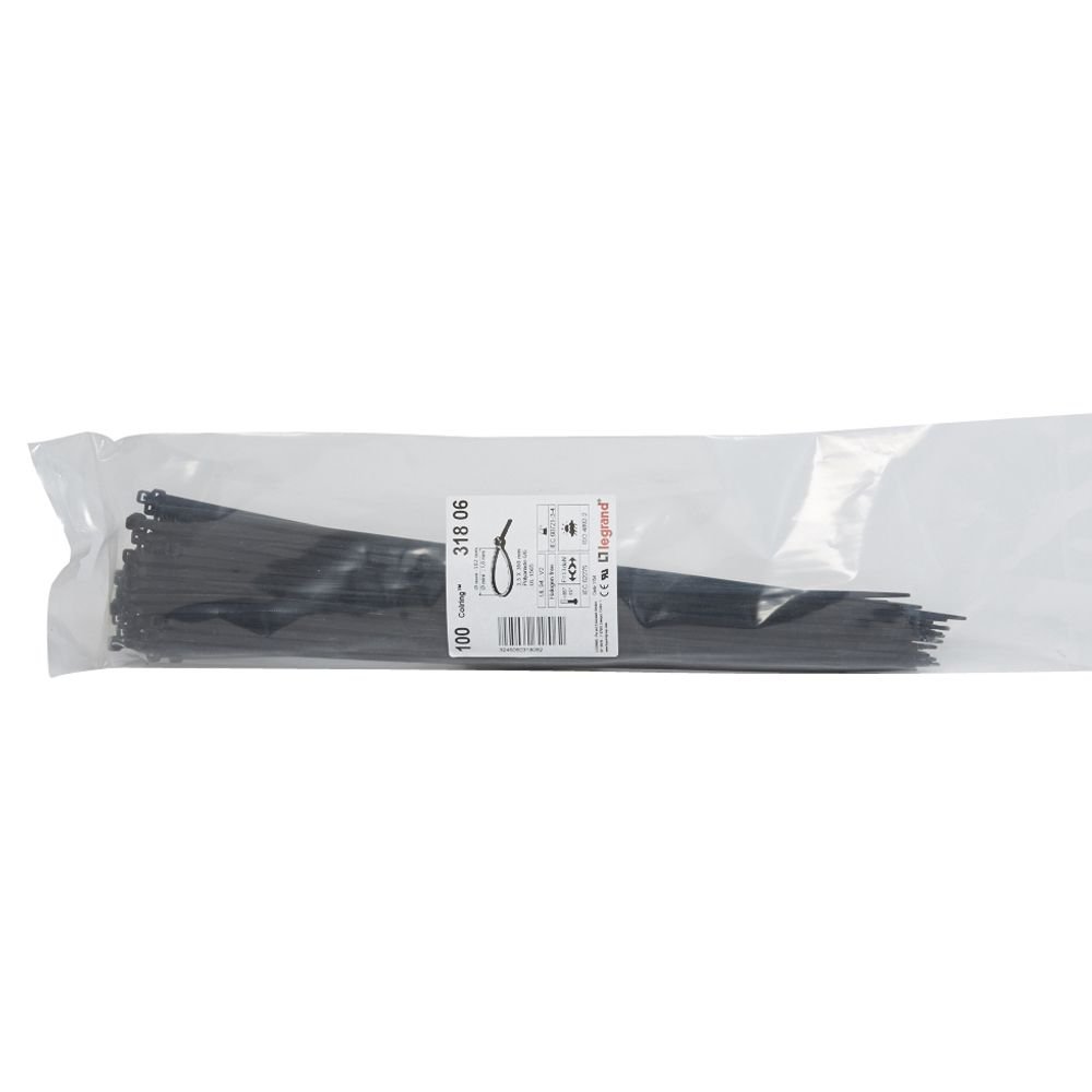 Collier Colring Denture Ext Noir 3.5 × 360 mm Sachet De 100 031806