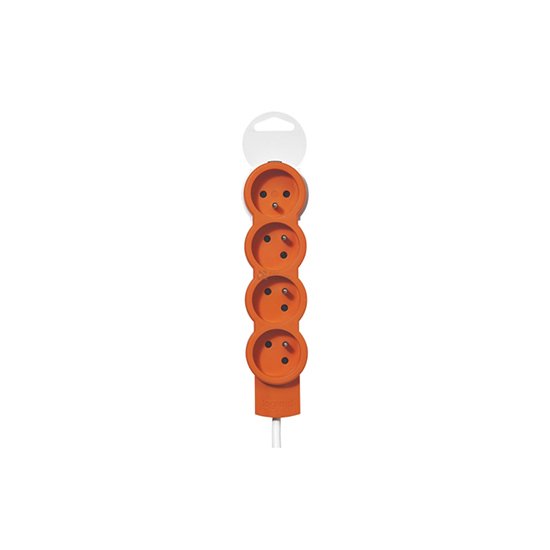 Rallonge Multiprise a Puit 1.5 m 4 × 2p+t 230V 3500W 16A Orange 050205