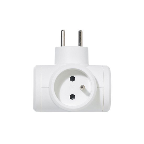 Multiprise Trois Sorties Laterales 3 × 2p+t 230V 3500W 16A Blanc 050632