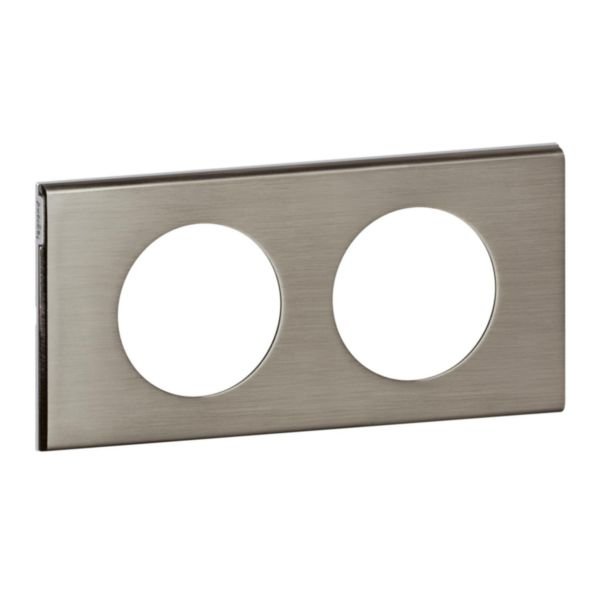 Plaque Rect À Composer 2P Inox Brosse CELIANE 069102