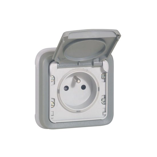Prise De Courant À Composer 2p+t 230V 3500W 16A Gris PLEXO 069931