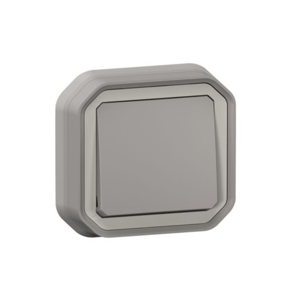 Interrupteur Ou Va Et Vient Complet Encastré 230V 10A Gris PLEXO 070030