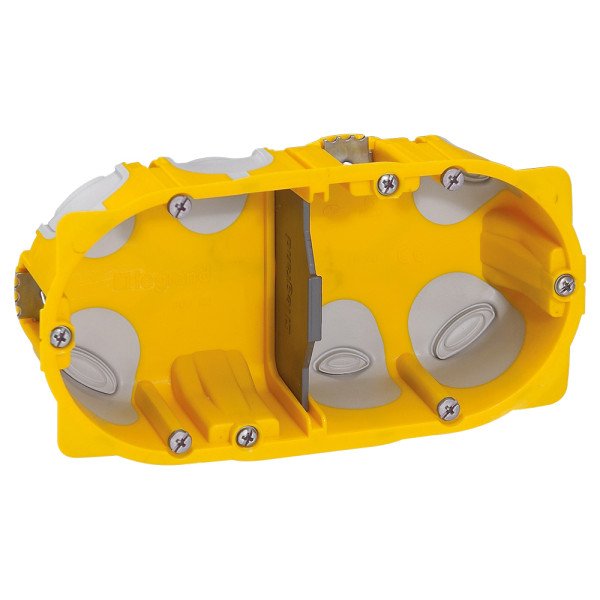Boîte Dencast. Cloison Seche Rond 2P Jaune Ecobatibox 080022