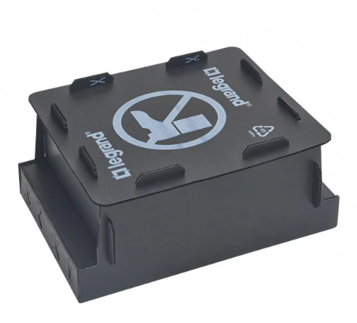Boîte Dencast. Boîte De Sol Rect 12 Modules Noir BATIBOX 088170