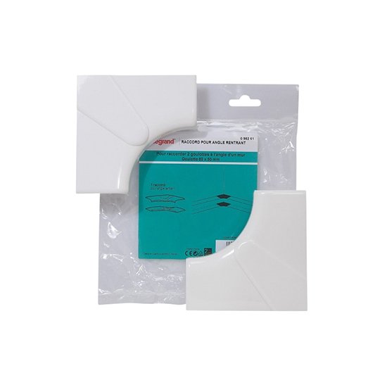 Goulotte Angle Int Blanc 80 × 50 mm 098261
