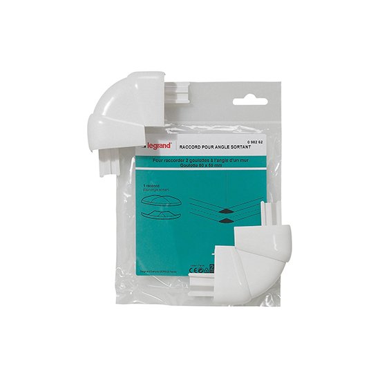 Goulotte Angle Ext Blanc 80 × 50 mm 098262
