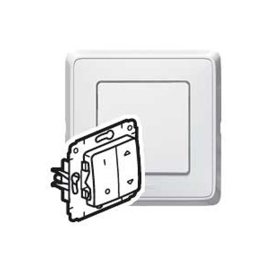 Interrupteur Volet Roulant Mécanisme À Composer 1P 230V 10A Blanc Cariva 773604