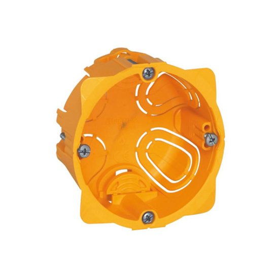 Boîte D'encast. Cloison Seche Rond 1P Jaune BATIBOX = 080041 080008