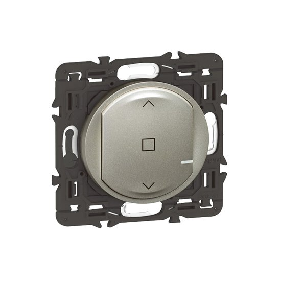 Interrupteur Volet Roulant Et Store Type Ac Encastré 1P 2 Modules 100-240v 500W 2A Titane CELIANE With NETATMO 067776A