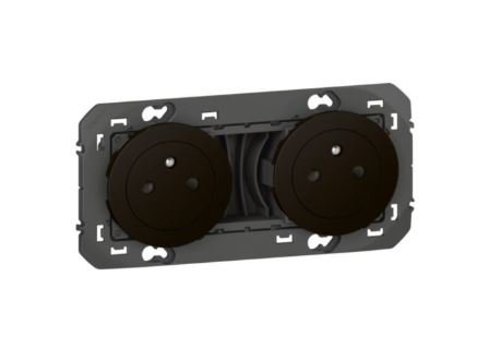 Prise De Courant Double Surface Doxie Precablees 2p+t 16A Noir 095278