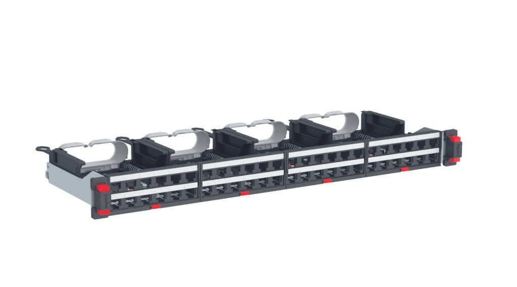 Panneau De Brassage Droit a Equiper De 48 Connecteur RJ45 Haute Densite 19 In 1U Noir LCS3 033793