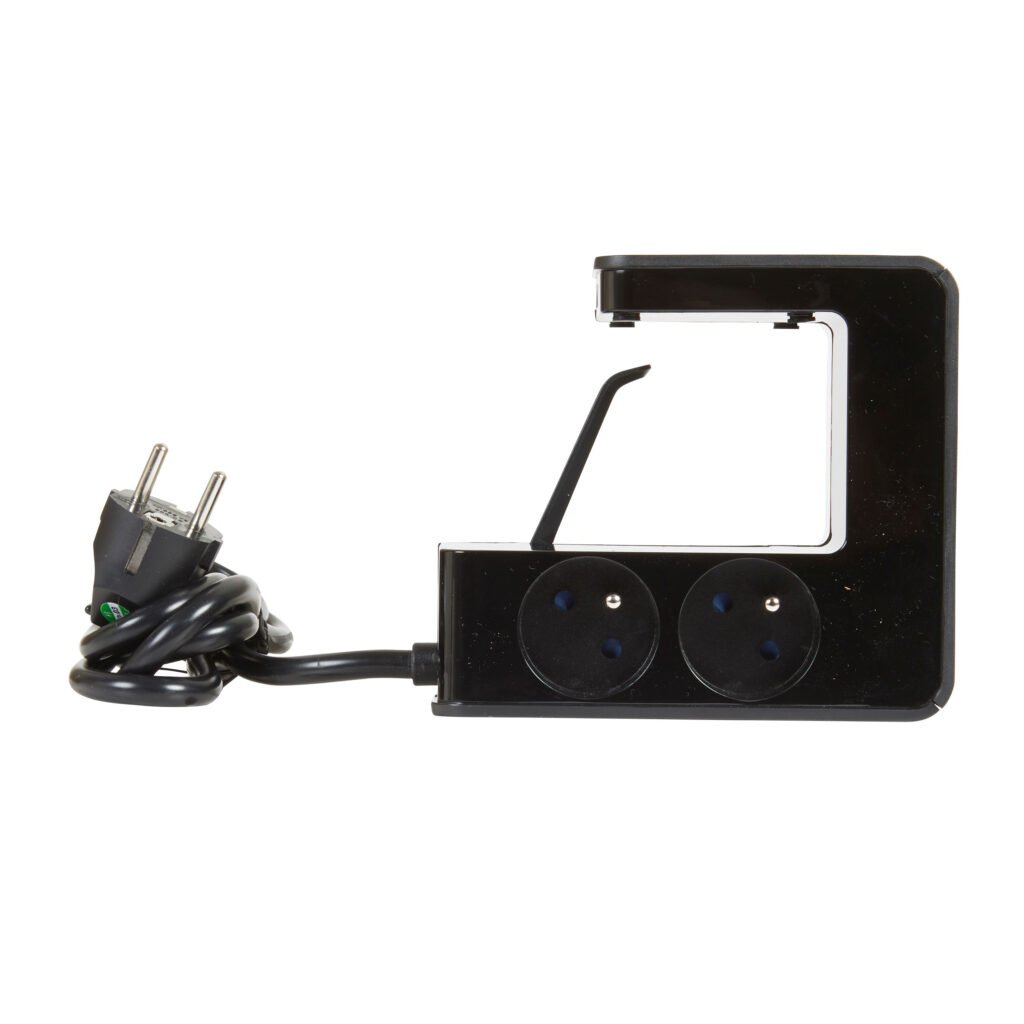 Rallonge Multiprise Avec Prise+2usb Type A+interrupteur 1.5 m 2 × 2p+t 230V 3500W 16A Noire 050412