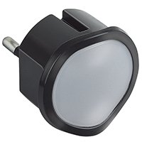 Veilleuse Crepusculaire Auto Avec LED Et Fiche Male 6400K Black 050677