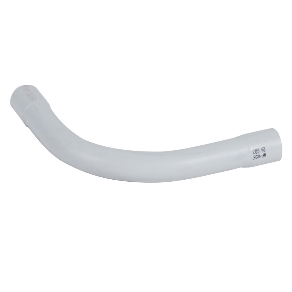 Tube Iro Cintre Grand Rayon 90 Deg Gris Diam. 20 mm 06042