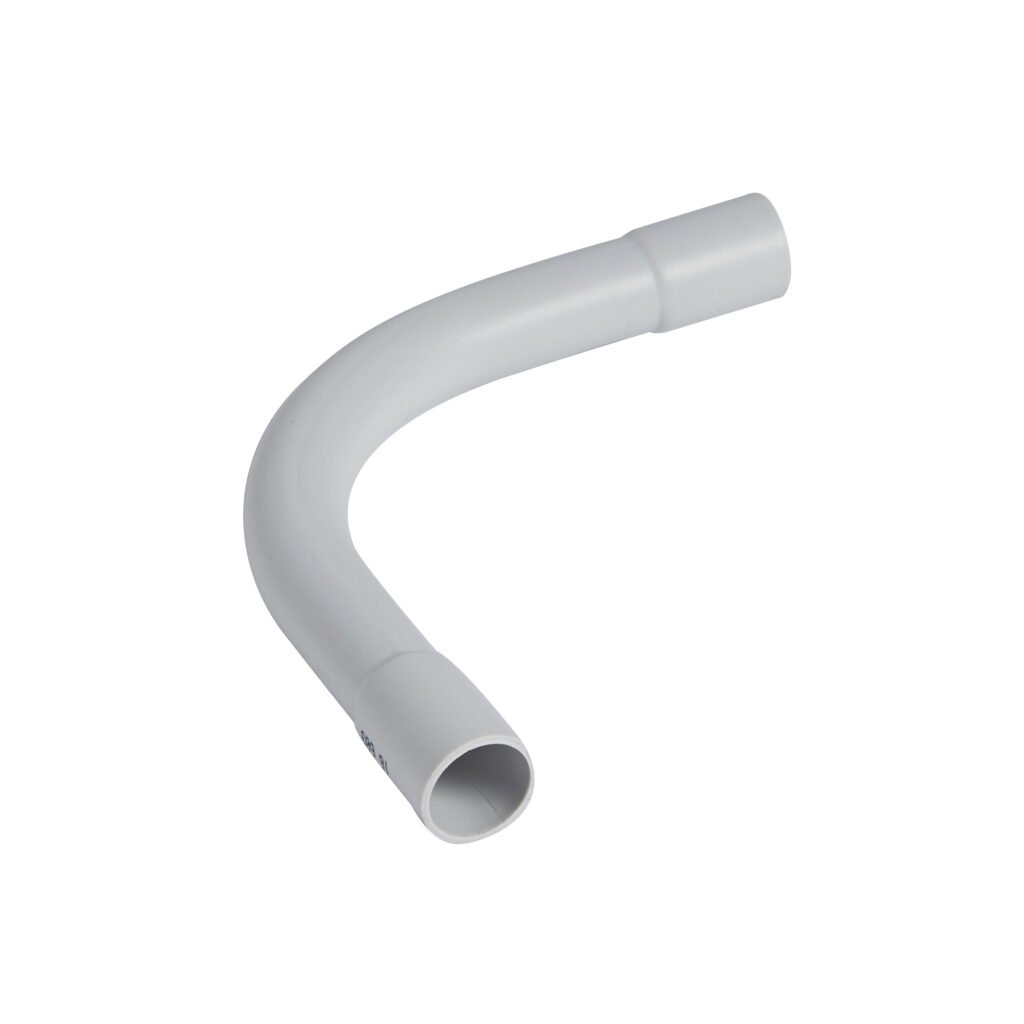 Tube Iro Cintre Grand Rayon 90 Deg Gris 25 mm 06043