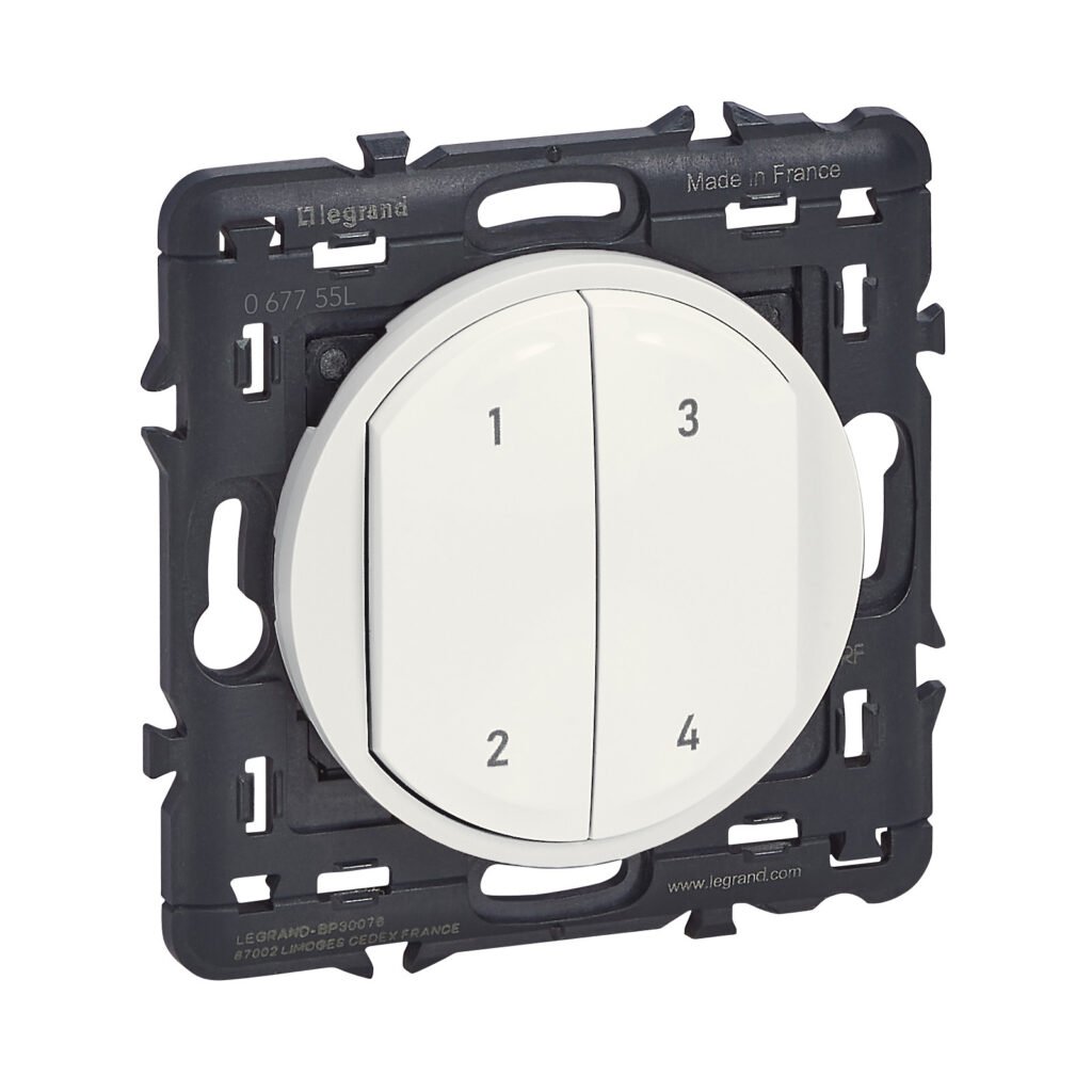 commande 4 SCENES sans fil et sans pile BLAN Céliane with Netatmo Legrand 067755L