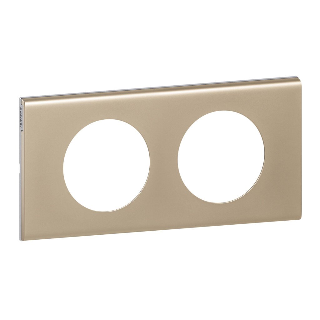 Plaque Rect À Composer 2P 4 Modules Nickel Velours CELIANE 069112