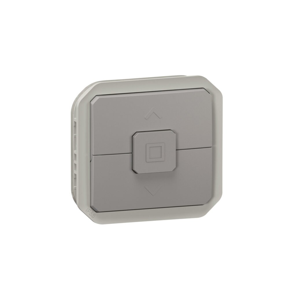 Poussoir Mécanisme Double Commande Volet Roulant À Composer 1P 230V 10A Gris PLEXO 069539