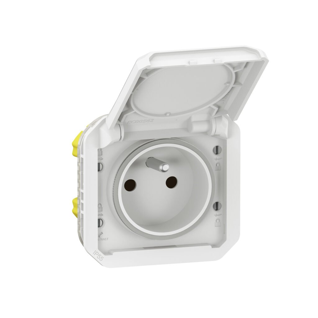 Accessoire de raccordement 2P+T blanc blanc composable Plexo Legrand 069621L