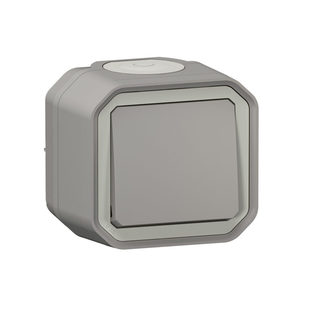 Interrupteur va-et-vient va-et-vient 10AX gris saillie Plexo Legrand 069711L