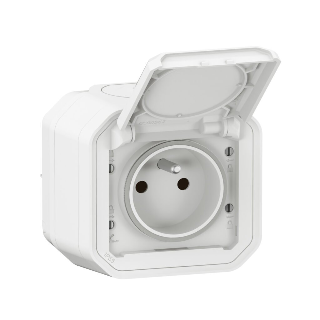 Accessoire de raccordement 2P+T blanc blanc saillie Plexo Legrand 069781L