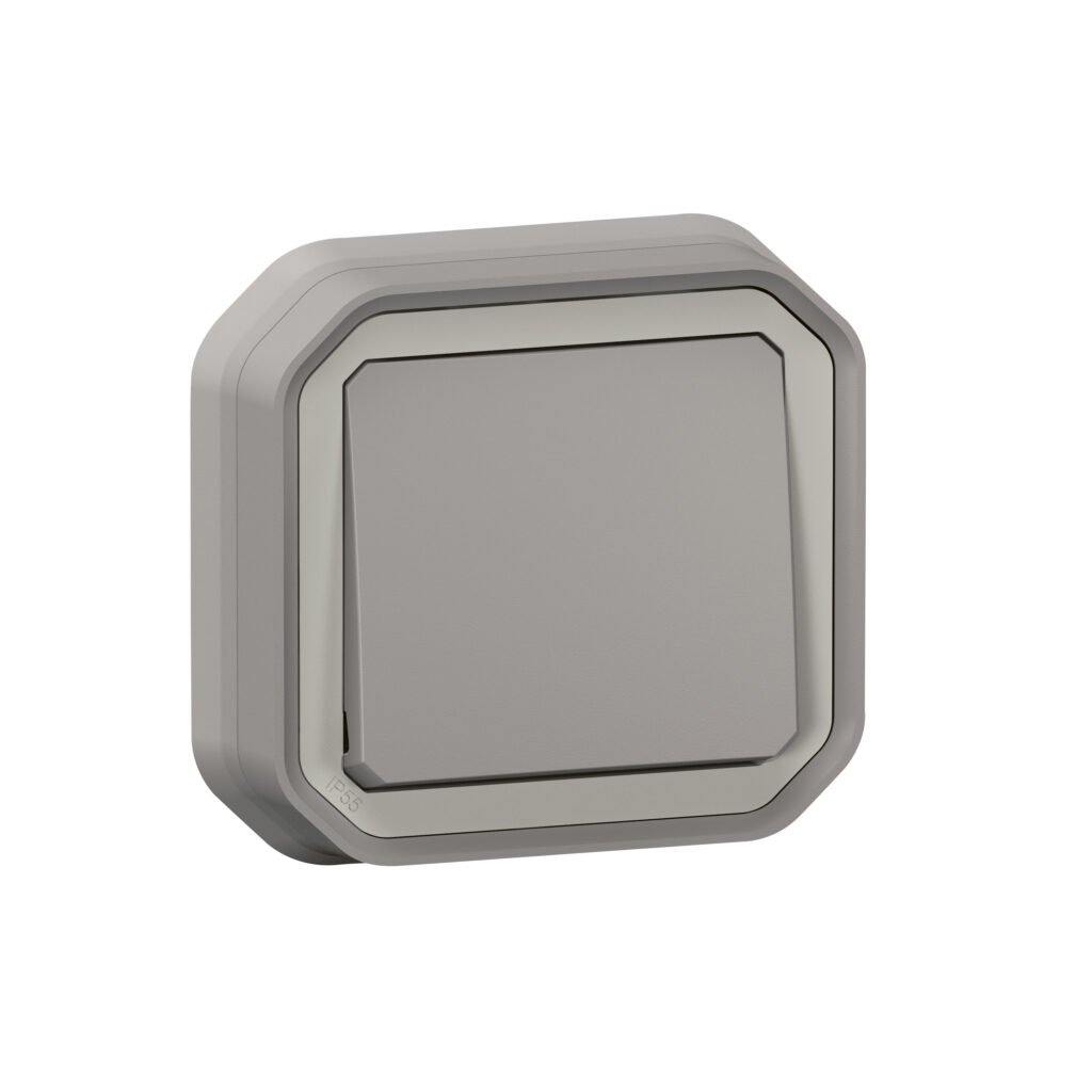 Interrupteur va-et-vient va-et-vient 10AX gris ENCASTRE Plexo Legrand 069811L