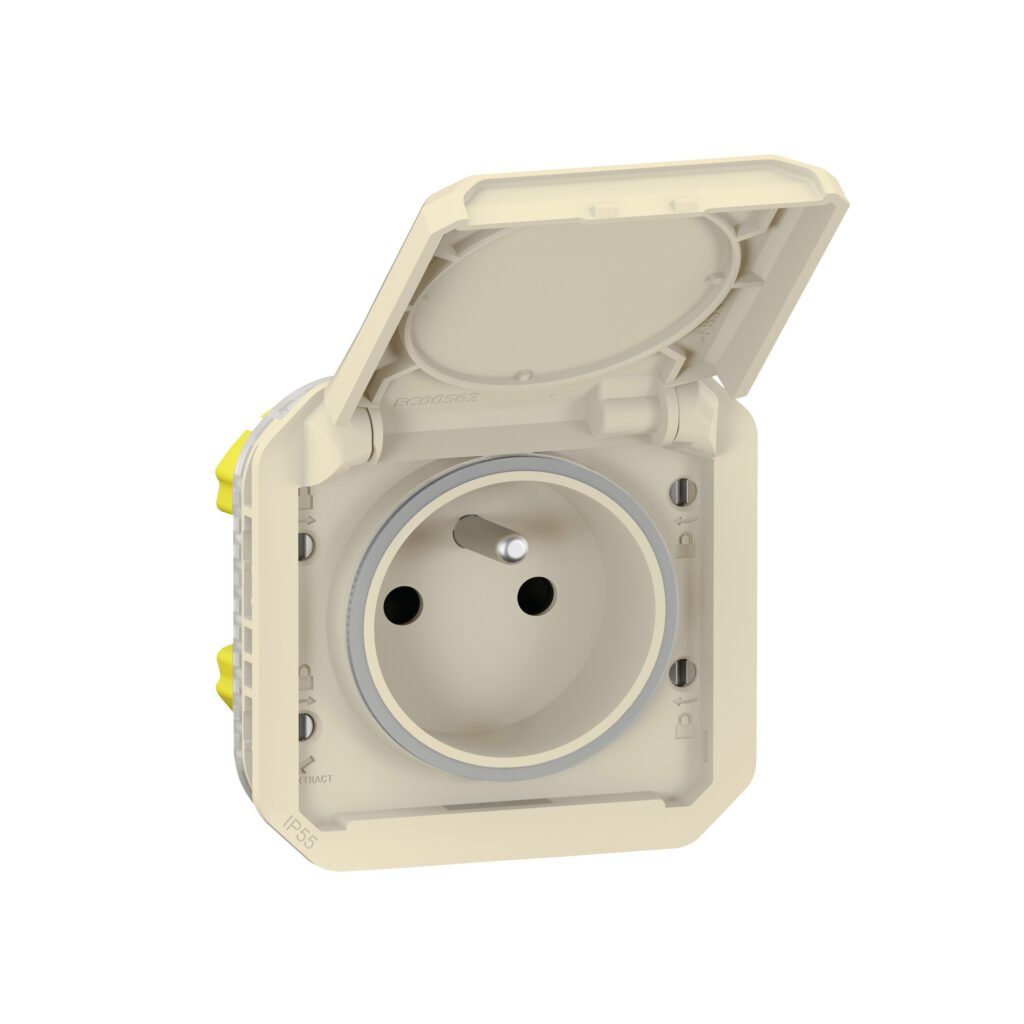 Accessoire de raccordement 2P+T blanc BEIGE composable Plexo Legrand 069828L