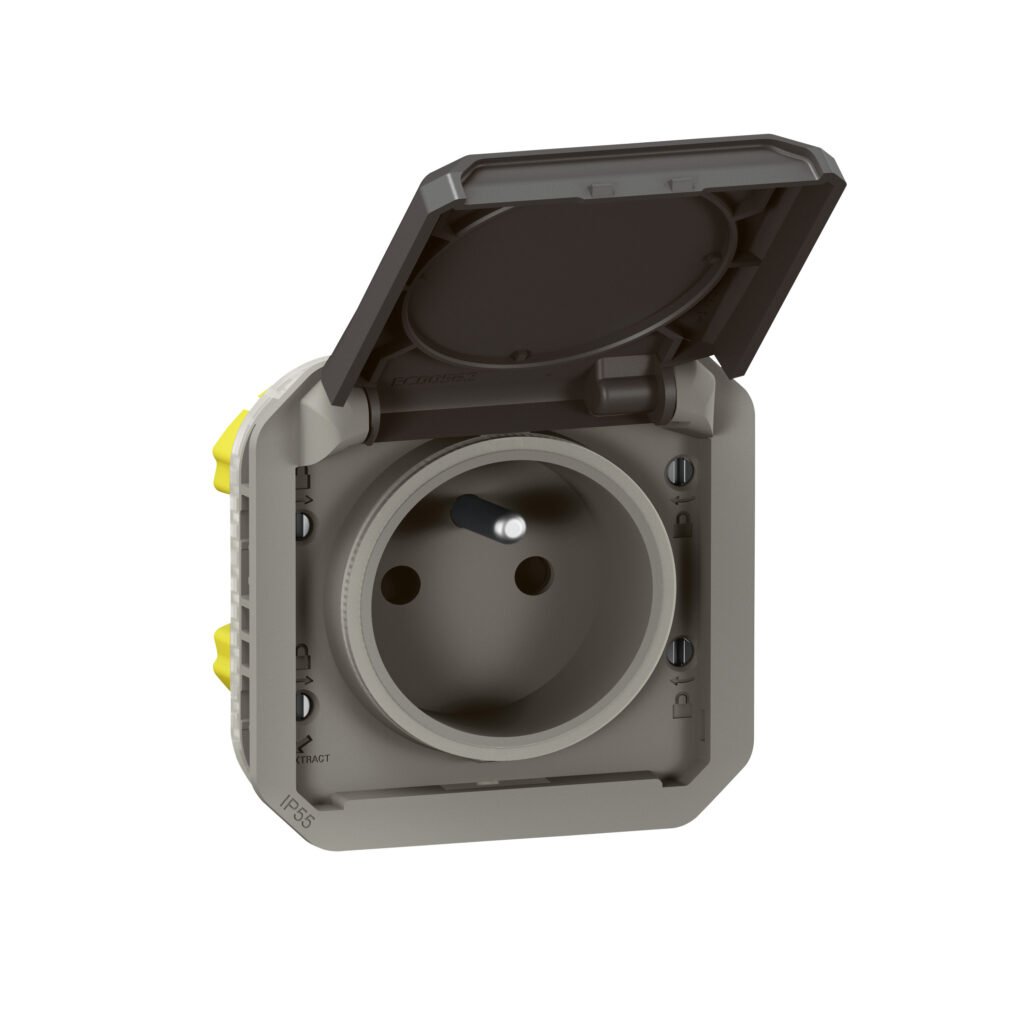 Accessoire de raccordement 2P+T blanc anthracite composable Plexo Legrand 069891L