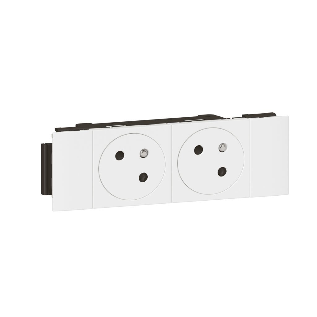 Accessoire de raccordement 2X2P+T LINK blanc blanc CLIP SFC Mosaic Legrand 077102L