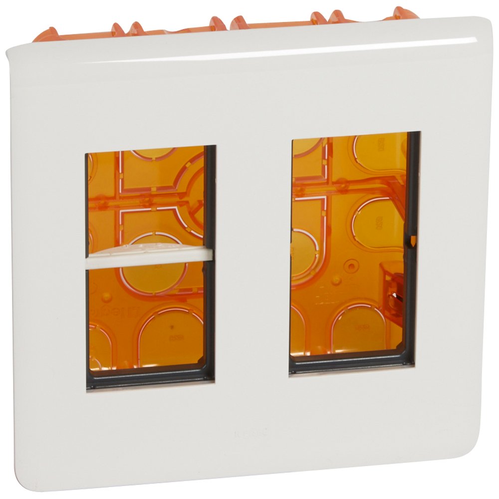 Accessoire de raccordement POSTE ENCASTRE 2X4 MODULES blanc Mosaic Legrand 078872L