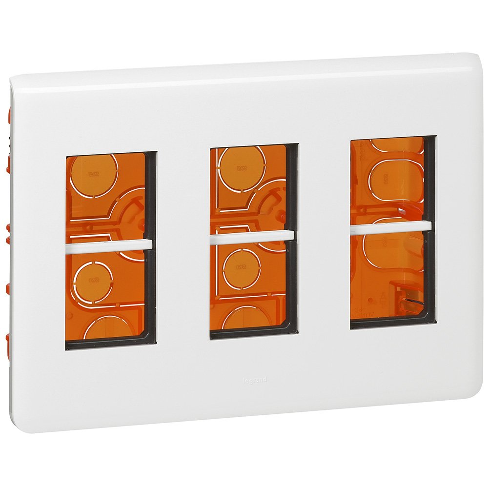 Accessoire de raccordement POSTE ENCASTRE 3X4 MODULES blanc Mosaic Legrand 078873L