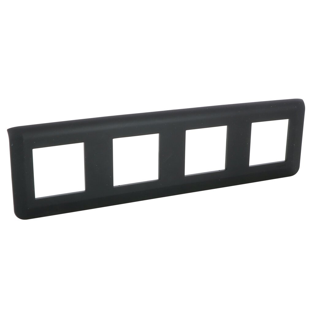 Accessoire de raccordement Mosaic PLAQ 4X2M HOR noir MAT Legrand 079008L