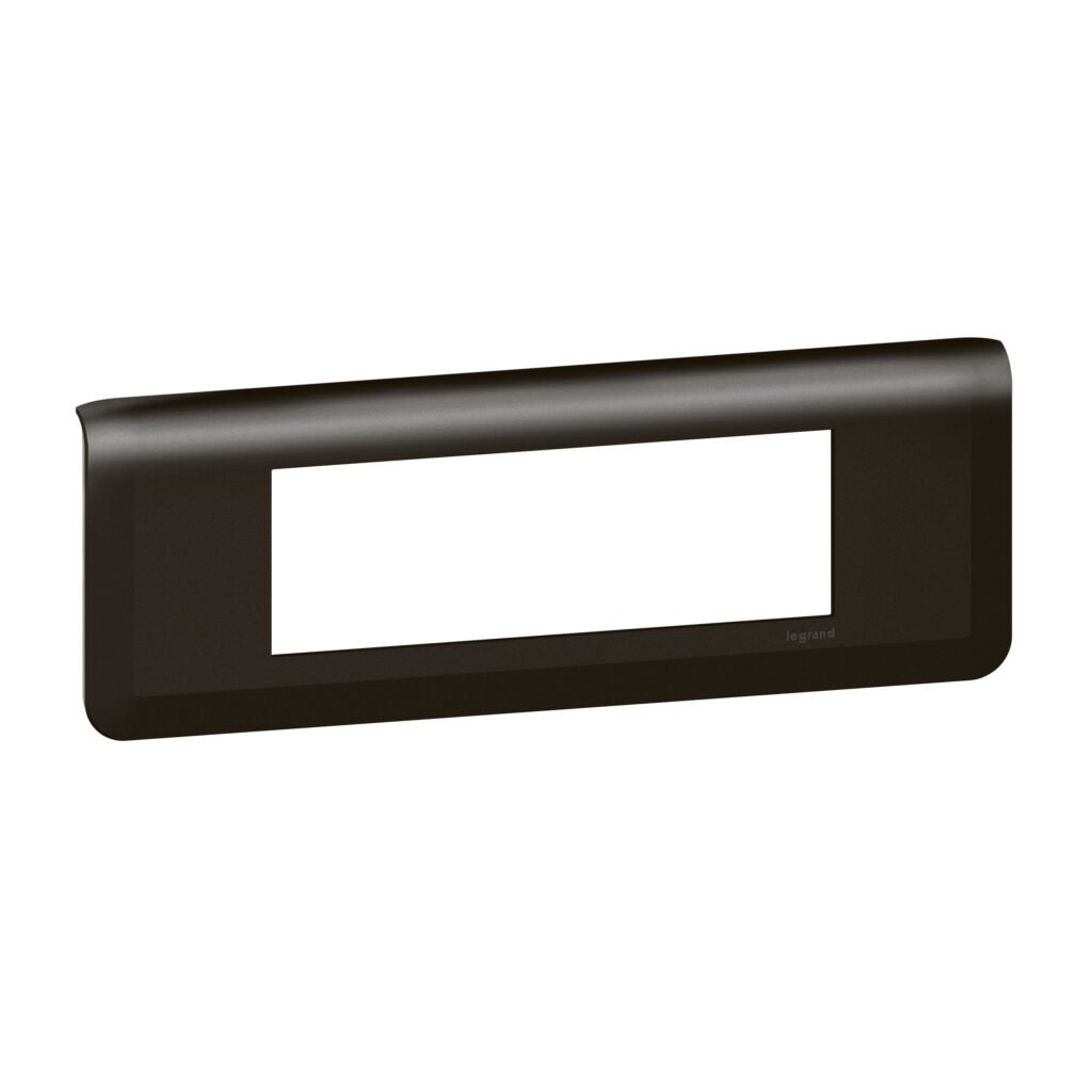 plaque 6M noir MAT Mosaic Legrand 079056L