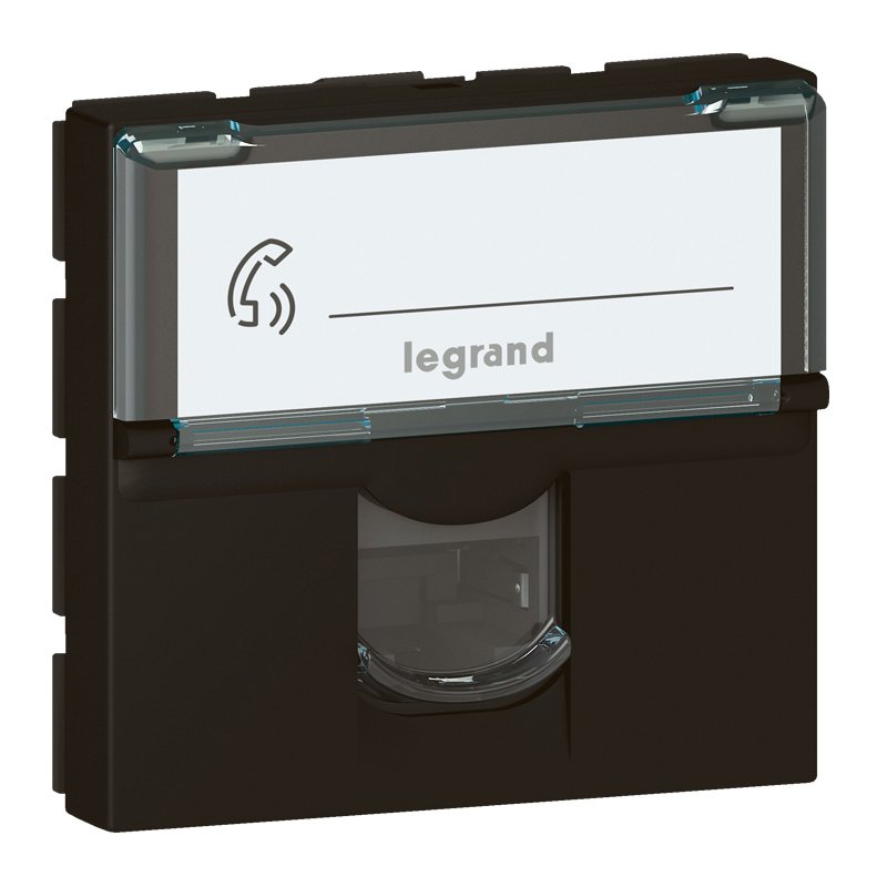 Prise RJ45 RJ45 CAT6 FTP 2M noir MAT Mosaic Legrand 079165L