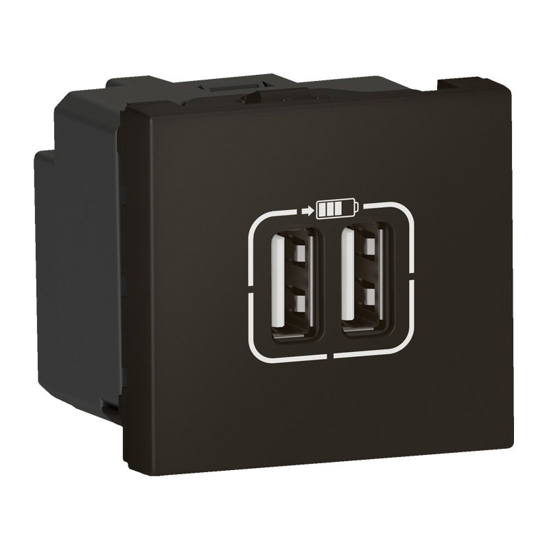 Accessoire multimédia CHARG 2M 2USB A 3A 15W N MAT Mosaic Legrand 079194L