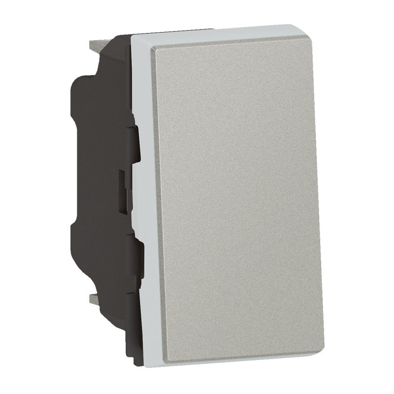 Interrupteur va-et-vient va-et-vient 10AX 1M aluminium Mosaic Legrand 079201L