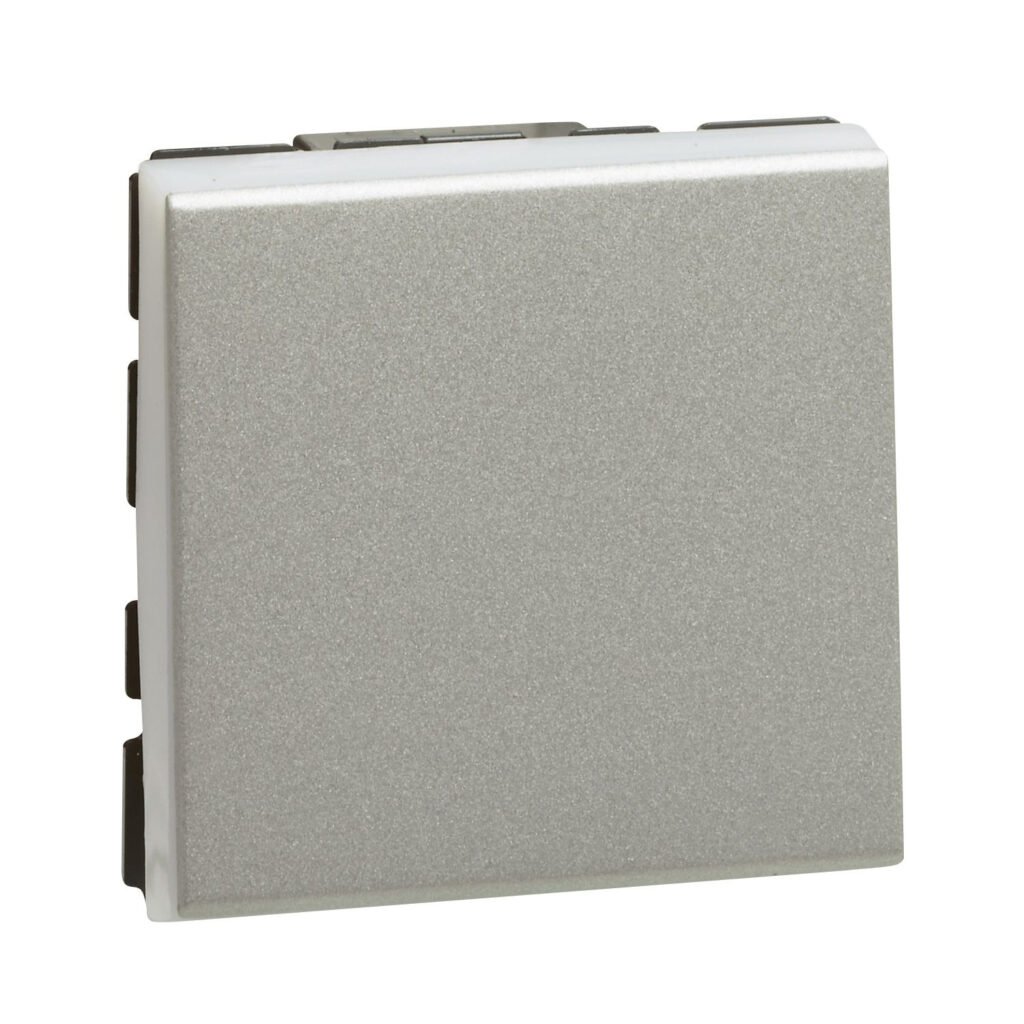 Interrupteur va-et-vient va-et-vient 10AX 2M aluminium Mosaic Legrand 079211L