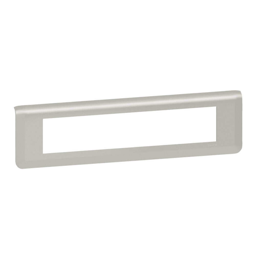 plaque 10M aluminium Mosaic Legrand 079310L