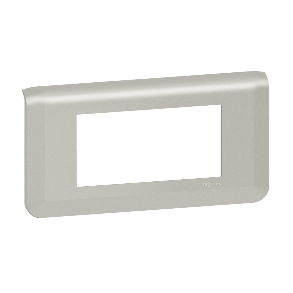 plaque 4M aluminium Mosaic Legrand 079314L