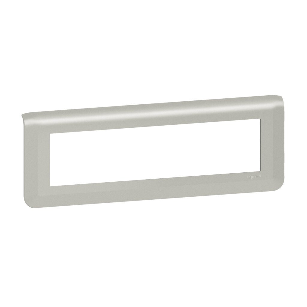 plaque 8M aluminium Mosaic Legrand 079318L