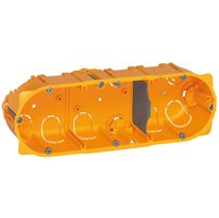 Boîte Dencast. Cloison Seche Rond 3P Jaune BATIBOX 080053