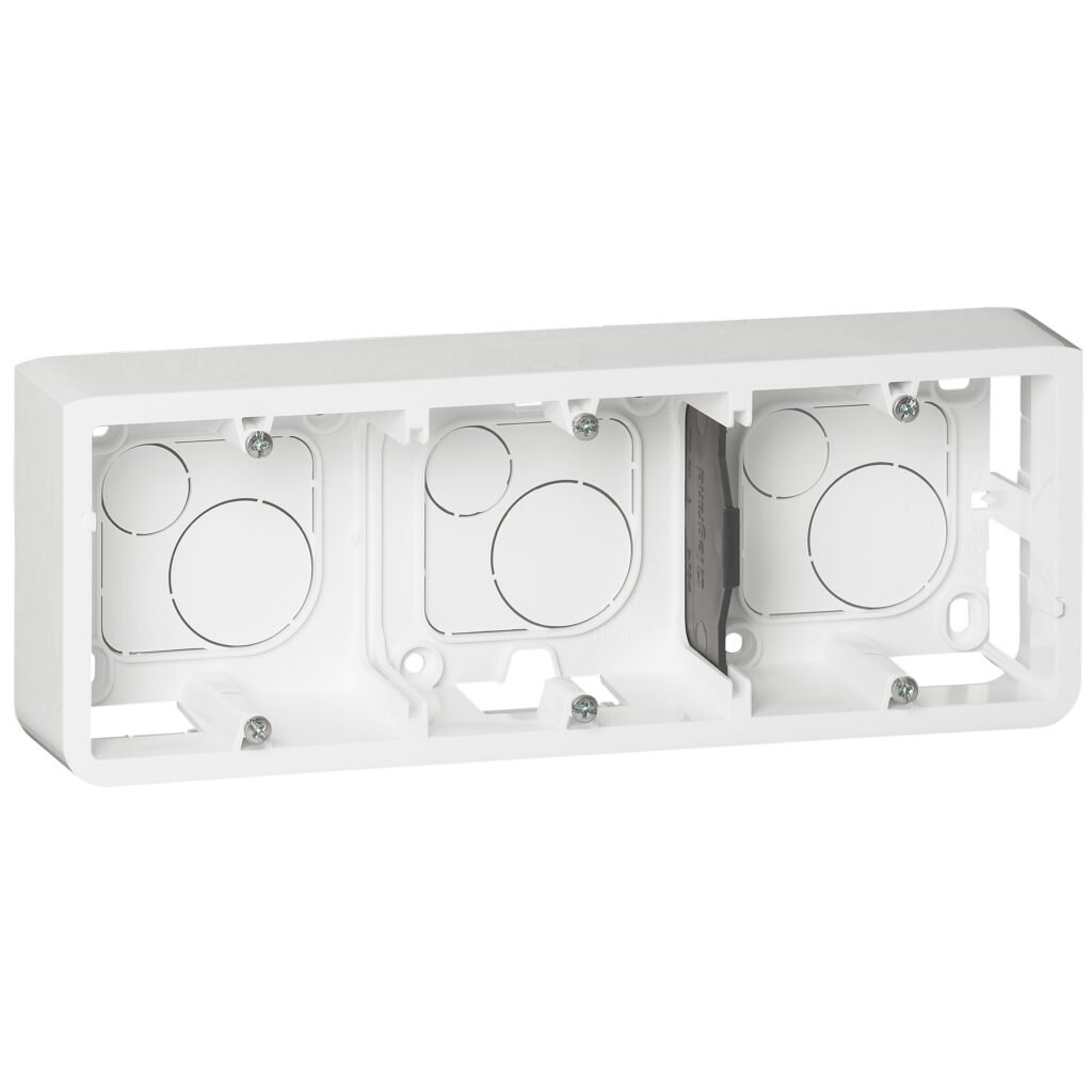Cadre Saillie 6 Modules Blanc MOSAIC 080286