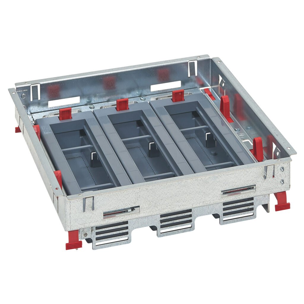 Kit Supp. H Reglable Encoche 3 × 8 Modules Ip24 Pour Boîte De Sol Std/pour Prise Horizontal 088022